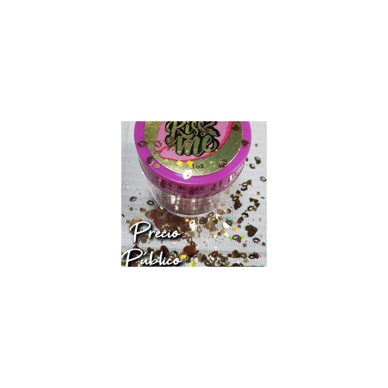 Acrilico Kiss me Dorado Fantasy nail